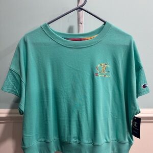 Champion Teal Short Sleeve Sweatshirt